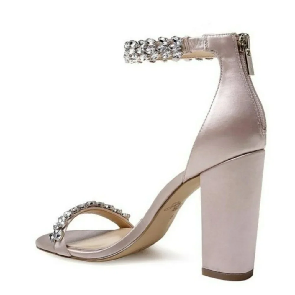 Jewel Badgley Mischka Mayra Evening Sandals Champagne 9 - Picture 4 of 8